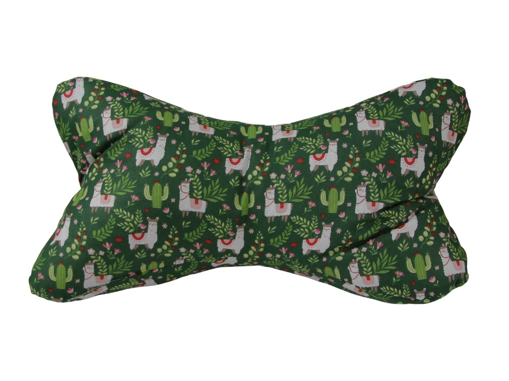 Ein toller Leseknochen mit Motiv  Lama-grün-weinrot 2